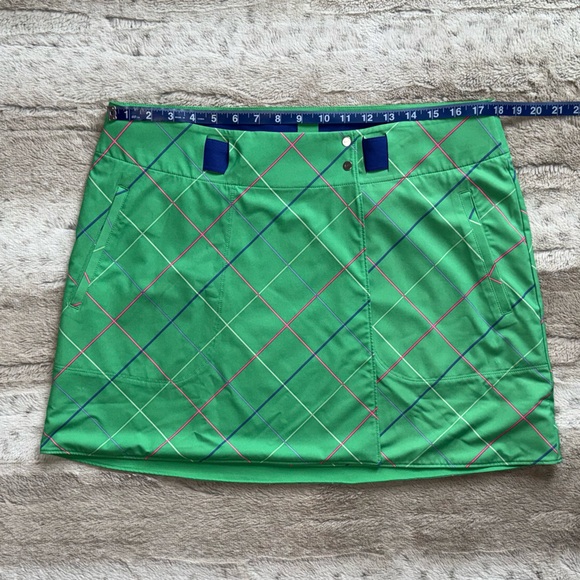 Nike⛳️ Golf Reversible Wrap Skirt Green And Blue Plaid Dri-FIT - Picture 3 of 8